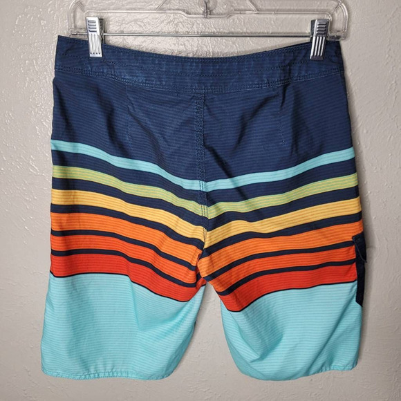 Billabong Mens Board Shorts Swim Blue Multicolor Stripe Drawstring size 28 - Picture 2 of 7